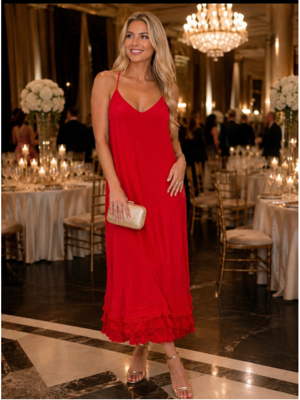 Women's J.Crew Red Midi Dress Size 6